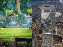 World's First "Sky Stadium": 1,150ft Above The Ground, USD 1 Billion Investment - Saudi Arabia's NEOM Stadium World's First "Sky Stadium": 1,150ft Above The Ground, USD 1 Billion Investment - Saudi Arabia's NEOM Stadium