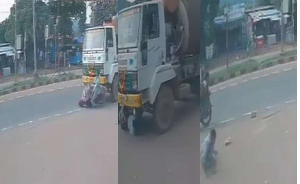 ओ भाई साब! भाग्य इसे कहते हैं.. ट्रक के नीचे आया और जिंदा बच गया शख्स 