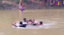 Video: No Bridge, Odisha Villagers Use Rope, Metal Pot To Cross River