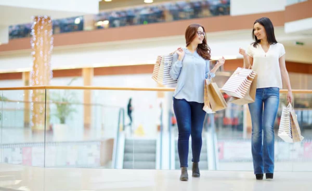 Women Shopping At Airport Women Shopping At Airport