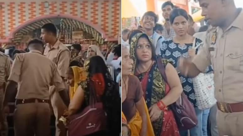 मंदिर में लगी थी भक्तों की लंबी कतार, बुजुर्ग अम्मा को देखकर पुलिस वाले ने जो किया, देखकर फटी रह जाएंगी आंखें