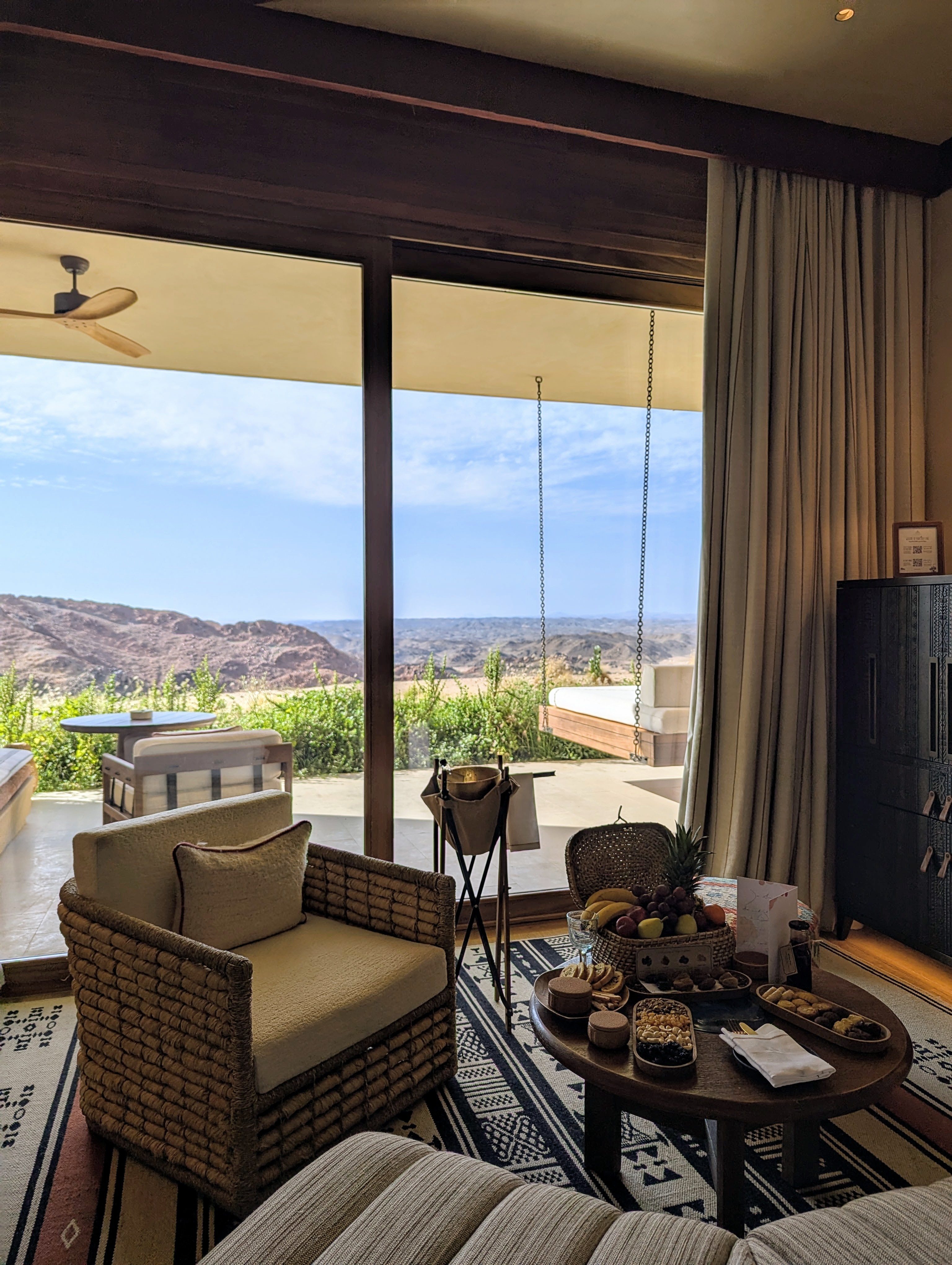 The suites at Six Senses Southern Dunes opens to views of the wadi, or canyon. Photo: Author The suites at Six Senses Southern Dunes opens to views of the wadi, or canyon. Photo: Author
