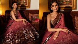 Aditi Rao Hydari Dazzles In A Deep-Pink Voluminous Lehenga By Manish Malhotra