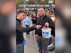 A New Social Media Trend: Public Gatherings To Eat Pudding With Forks