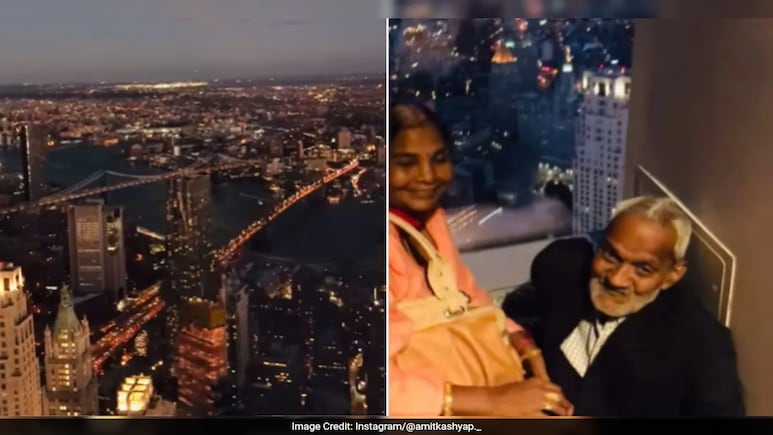'Watching New York From Sky': Indian Man Shares American Dream With Parents, Video Viral 'Watching New York From Sky': Indian Man Shares American Dream With Parents, Video Viral