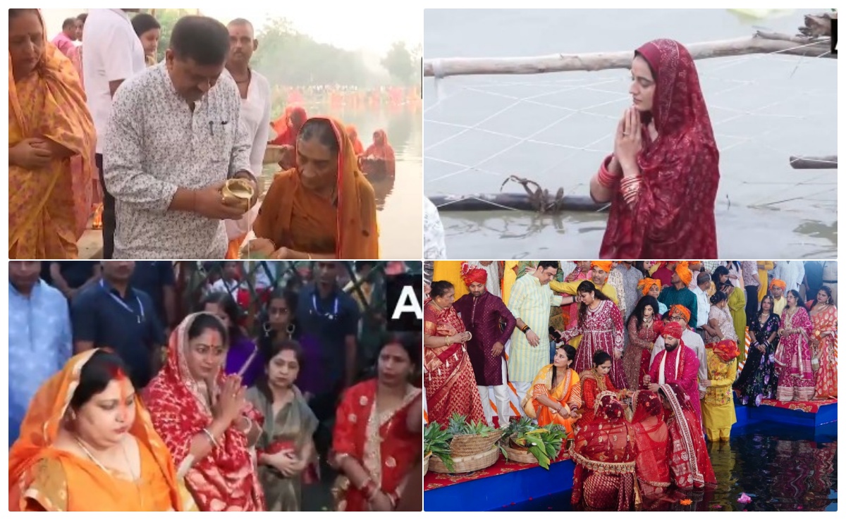 भोजपुरी सुपरस्टार अक्षरा सिंह से चिराग पासवान तक, किसने कैसे मनाई छठ पूजा, देखें 10 वीडियो