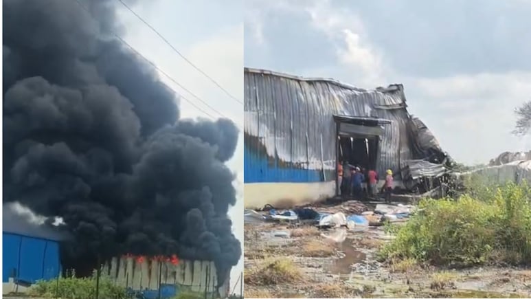 बेमेतरा में पाइप फैक्ट्री में लगी भीषण आग, कवर्धा से भी दमकल टीम को बुलाया, कड़ी मशक्कत के बाद पाया गया काबू