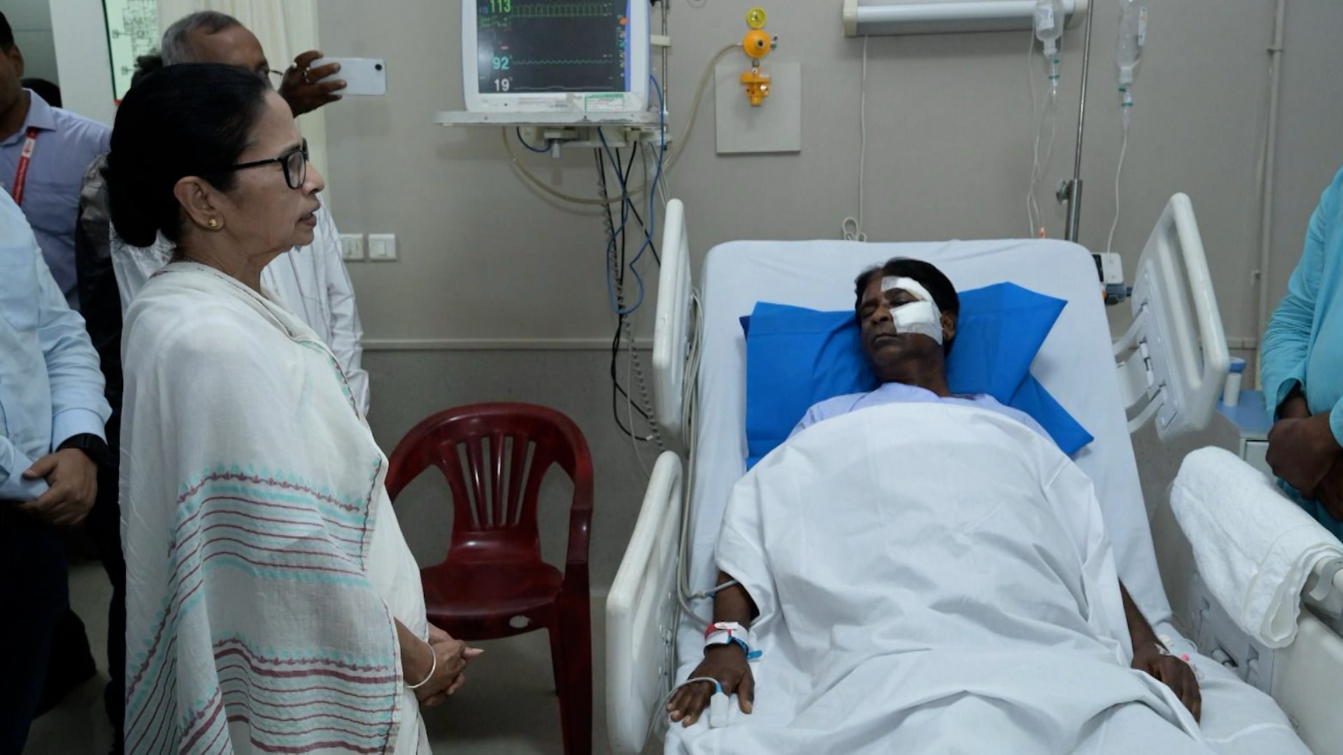 Video: Mamata Banerjee Visits Injured BJP MP Khagen Murmu Amid Bengal Flood Relief Row