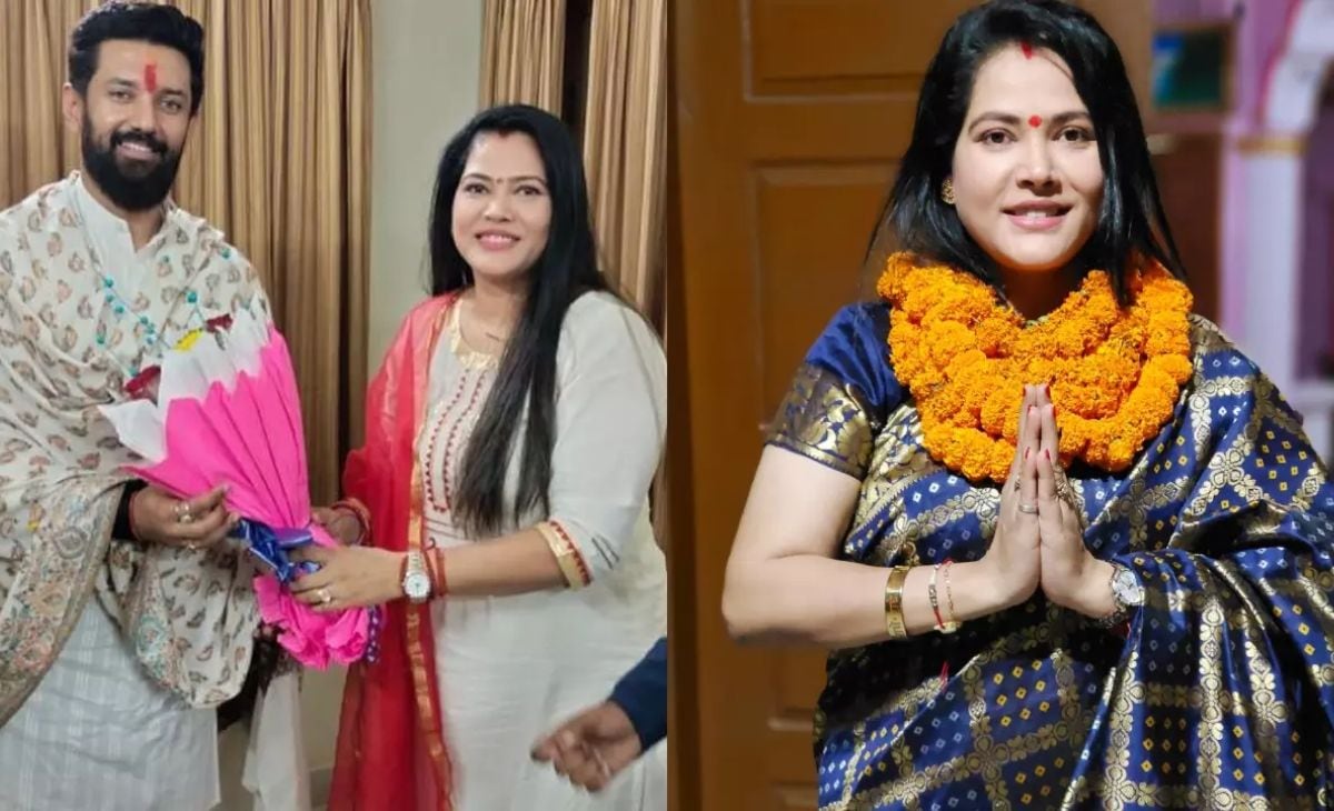 मढ़ौरा विधानसभा सीट की एनडीए उम्मीदवार सीमा सिंह, पार्टी नेता चिराग पासवान के साथ. मढ़ौरा विधानसभा सीट की एनडीए उम्मीदवार सीमा सिंह, पार्टी नेता चिराग पासवान के साथ.