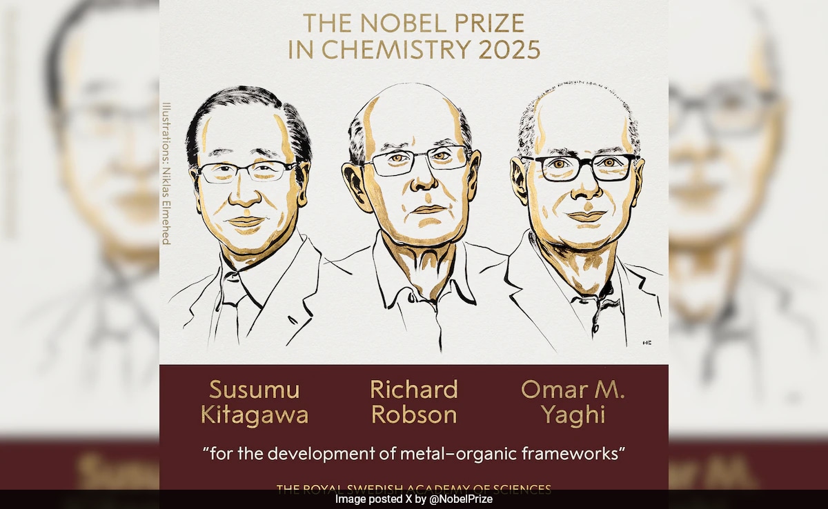 Susumu Kitagawa, Richard Robson, Omar Yaghi Win Nobel Prize In Chemistry
