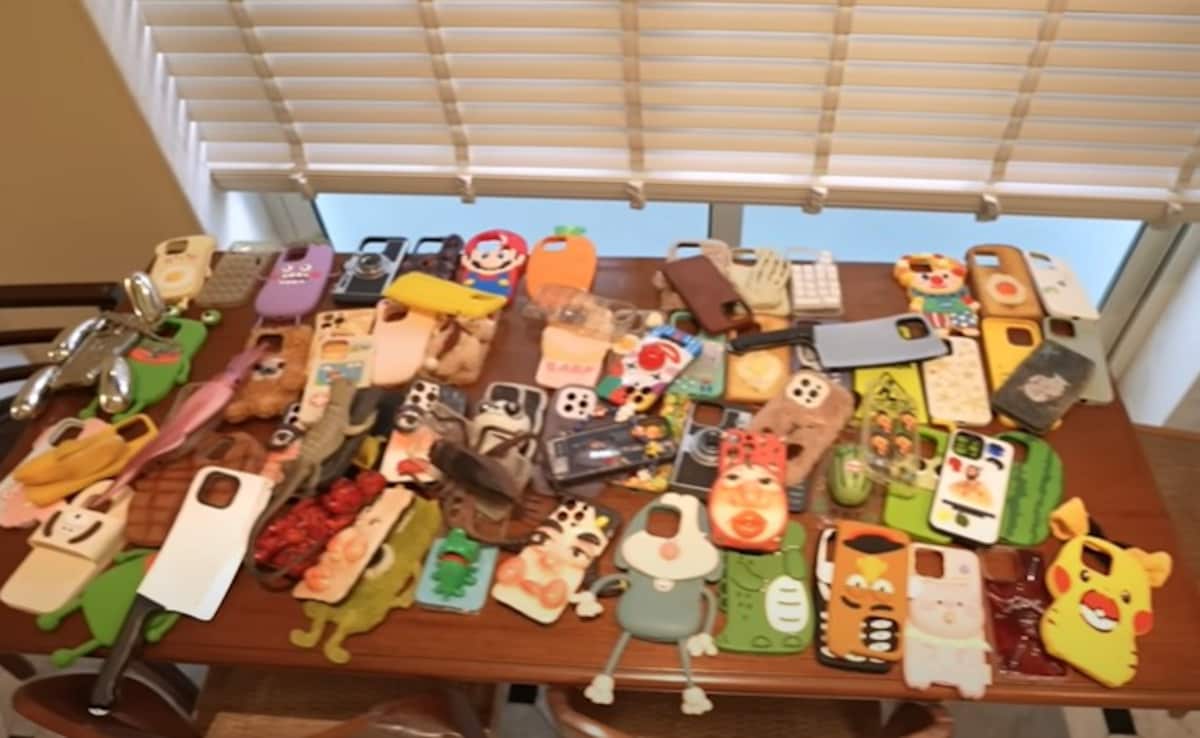 Orrys phone case collection. Photo: YouTube/FarahKhan Orrys phone case collection. Photo: YouTube/FarahKhan