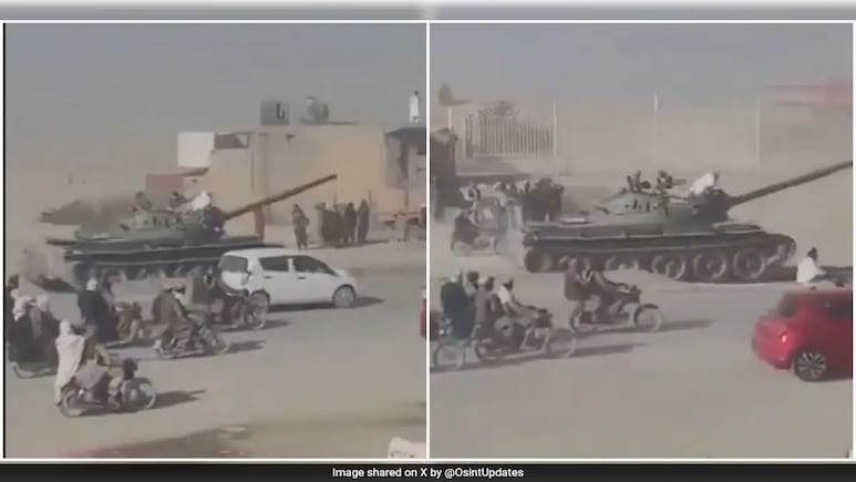 Video: Tanks Race On Afghan Streets. Taliban Says It Captured Them From Pakistan Forces Video: Tanks Race On Afghan Streets. Taliban Says It Captured Them From Pakistan Forces