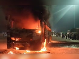 Video: Sleeper Bus With 70 On Board Catches Fire In Lucknow, All Evacuated Video: Sleeper Bus With 70 On Board Catches Fire In Lucknow, All Evacuated