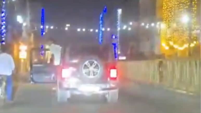 On Camera, Man Urinates Out Of Moving Thar In Gurugram On Camera, Man Urinates Out Of Moving Thar In Gurugram