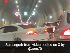 Video: BMW Crashes Inside Mumbai's Coastal Road Tunnel, Traffic Affected
