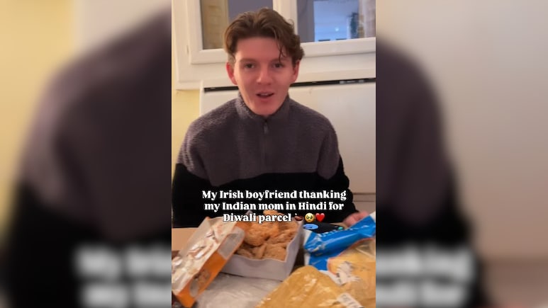 "Very Sundar": Irish Man Thanks Indian Girlfriend's Mother For Diwali Gift "Very Sundar": Irish Man Thanks Indian Girlfriend's Mother For Diwali Gift