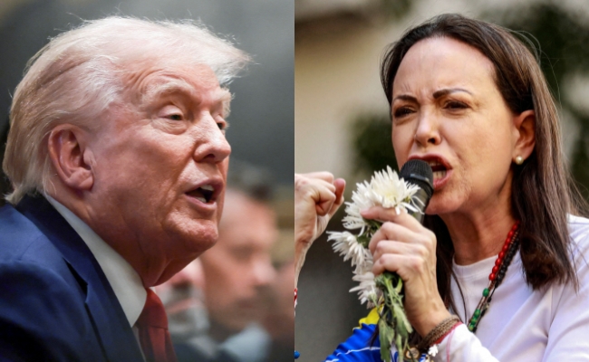 "I Didn't Say 'Give It To Me'": Trump Says Nobel Prize Winner Called Him