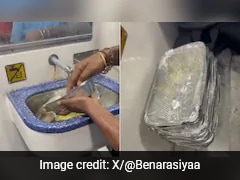 Shocking Video Shows Disposable Containers Being Washed  On Train For Reuse, Railways Reacts