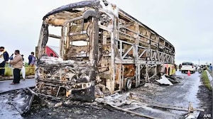 "Driver's Fault": Telangana Minister On Horrific Bus Fire Tragedy "Driver's Fault": Telangana Minister On Horrific Bus Fire Tragedy