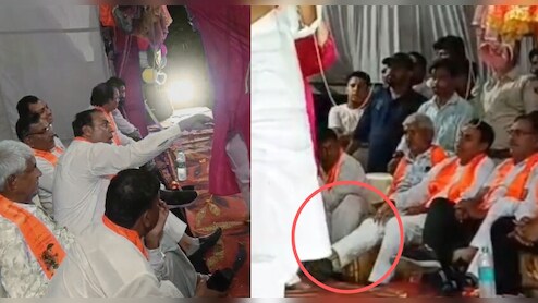 बीजेपी व‍िधायक ने रामलीला आयोजक को मंच पर लात मारकार हटाया, पहले भी की थी ऐसी हरकत