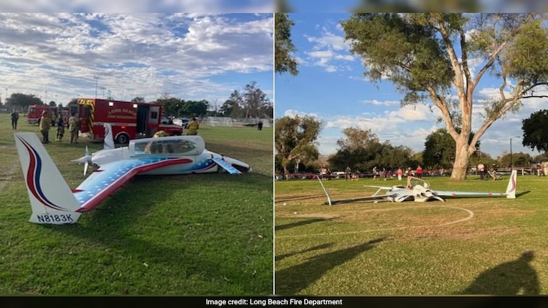 Small Plane Hits Woman As It Crashes During Emergency Landing In California Small Plane Hits Woman As It Crashes During Emergency Landing In California