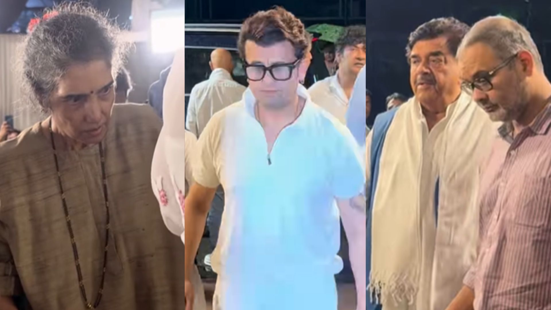 Satish Shah Prayer Meet: Wife Madhu, Shatrughan Sinha, Sonu Nigam, And <i>Sarabhai Vs Sarabhai</i> Cast Pay Tribute
