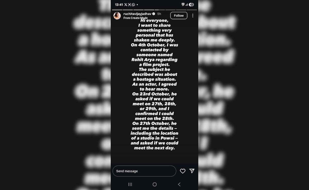 rohit arya mumbai hostage crisis ruchita vijay jadhav instagram rohit arya mumbai hostage crisis ruchita vijay jadhav instagram