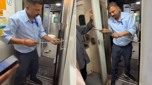 6 घंटे तक ट्रेन के बाथरूम में बंद रहा यात्री, रेलवे स्टाफ ने तोड़ा दरवाज़ा, तो सामने आया चौंकाने वाला नज़ारा!