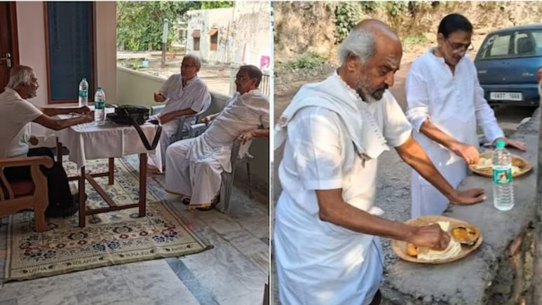 आध्यात्मिक यात्रा पर निकले रजनीकांत, गंगा तट पर किया ध्यान, सड़क किनारे पत्तल पर खाया खाना आध्यात्मिक यात्रा पर निकले रजनीकांत, गंगा तट पर किया ध्यान, सड़क किनारे पत्तल पर खाया खाना