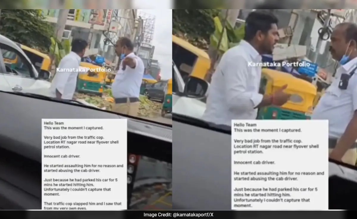Bengaluru Traffic Officer Slaps Cab Driver Over Parking Dispute, Sparks ...
