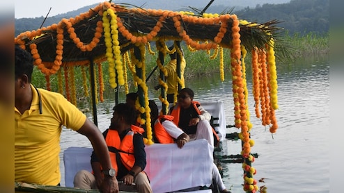 कुम्हाररास बांध में शुरू हुई बैंबू राफ्टिंग, वन मंत्री केदार कश्यप बोले–दंतेवाड़ा बनेगा नया पर्यटन हब