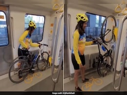 Viral Video Shows Woman Taking Bicycle In Mumbai Metro, Divides Internet Viral Video Shows Woman Taking Bicycle In Mumbai Metro, Divides Internet
