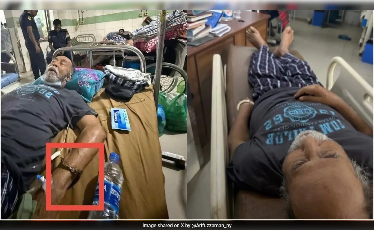 Outrage After Sheikh Hasina's Aide Seen Handcuffed To Hospital Bed Before Death