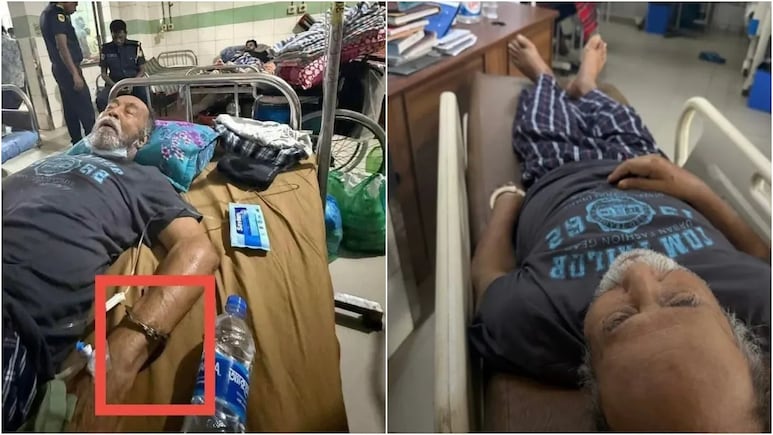 Outrage After Sheikh Hasina's Aide Seen Handcuffed To Hospital Bed Before Death