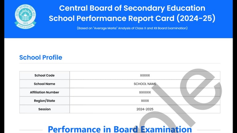 CBSE Releases Academic Performance Report Cards For All Affiliated Schools, Check Details