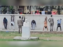 Headstand, Sit-Ups For Vendors Selling Puja Items Outside Ayodhya Ram Temple Headstand, Sit-Ups For Vendors Selling Puja Items Outside Ayodhya Ram Temple