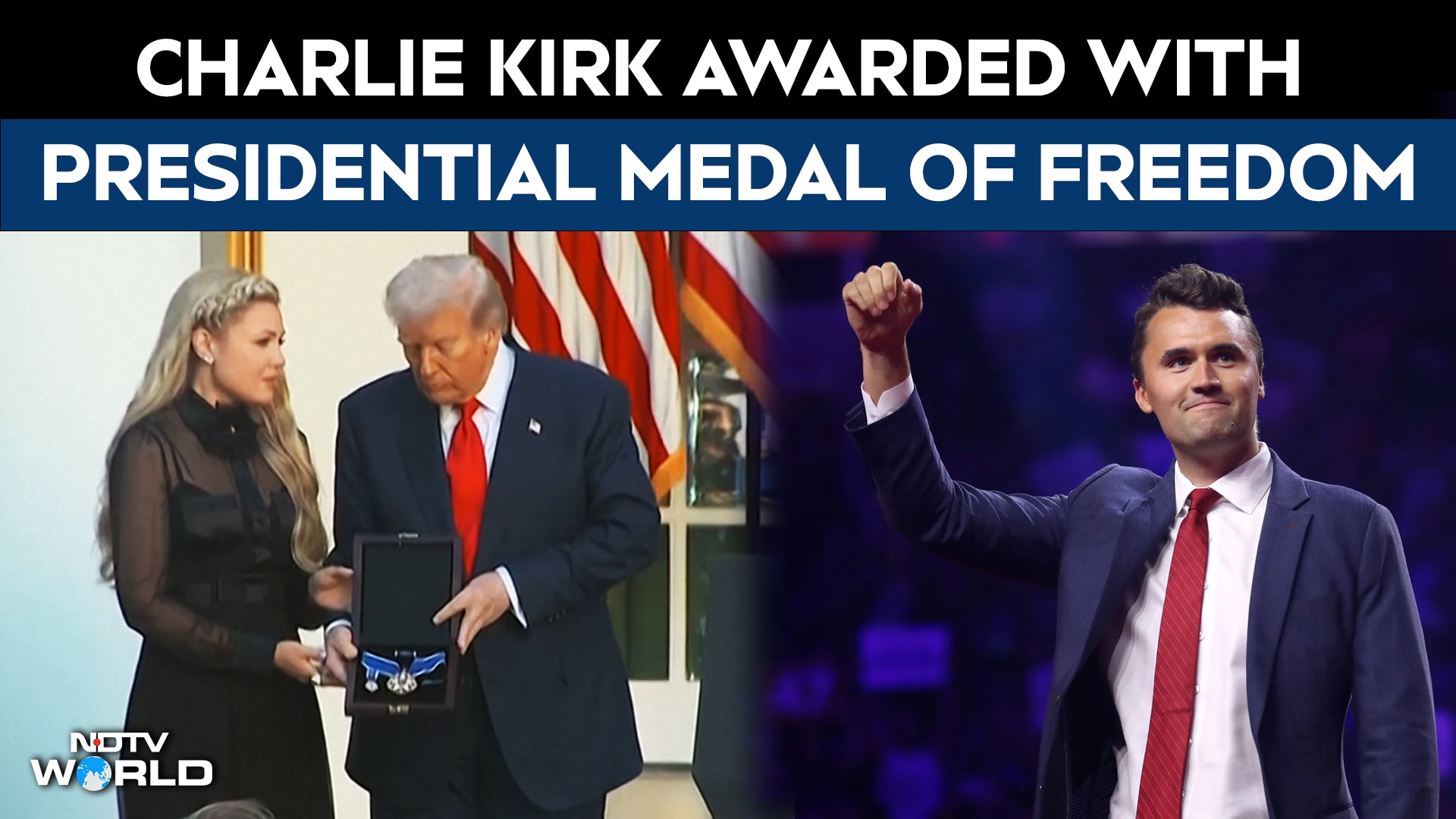 Donald Trump Posthumously Awards Charlie Kirk Presidential Medal Of Freedom