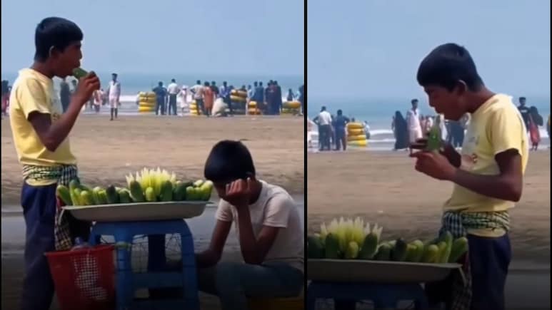 Shocking Video : काकडीवर थुंकला अन् टोपलीत..., विक्रेत्या मुलाचा संतापजनक प्रकार Shocking Video : काकडीवर थुंकला अन् टोपलीत..., विक्रेत्या मुलाचा संतापजनक प्रकार