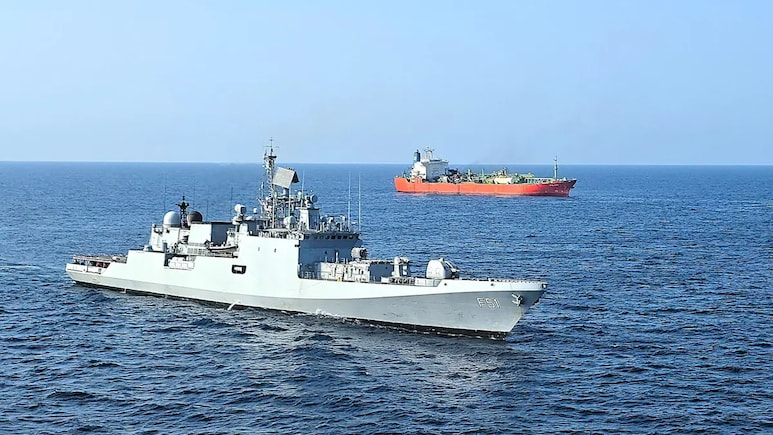 Pics: INS Trikand Carries Out Firefighting Operation Off Djibouti Coast Pics: INS Trikand Carries Out Firefighting Operation Off Djibouti Coast