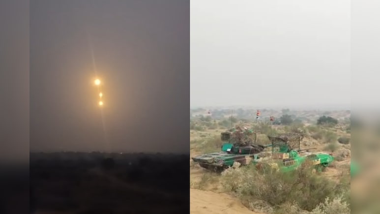 भारतीय सेना के साहस से थर्राया थार का मरुस्थल, युद्भाभ्यास में सुनाई दी तोपखाने और हवाई फायरिंग की गूंज भारतीय सेना के साहस से थर्राया थार का मरुस्थल, युद्भाभ्यास में सुनाई दी तोपखाने और हवाई फायरिंग की गूंज