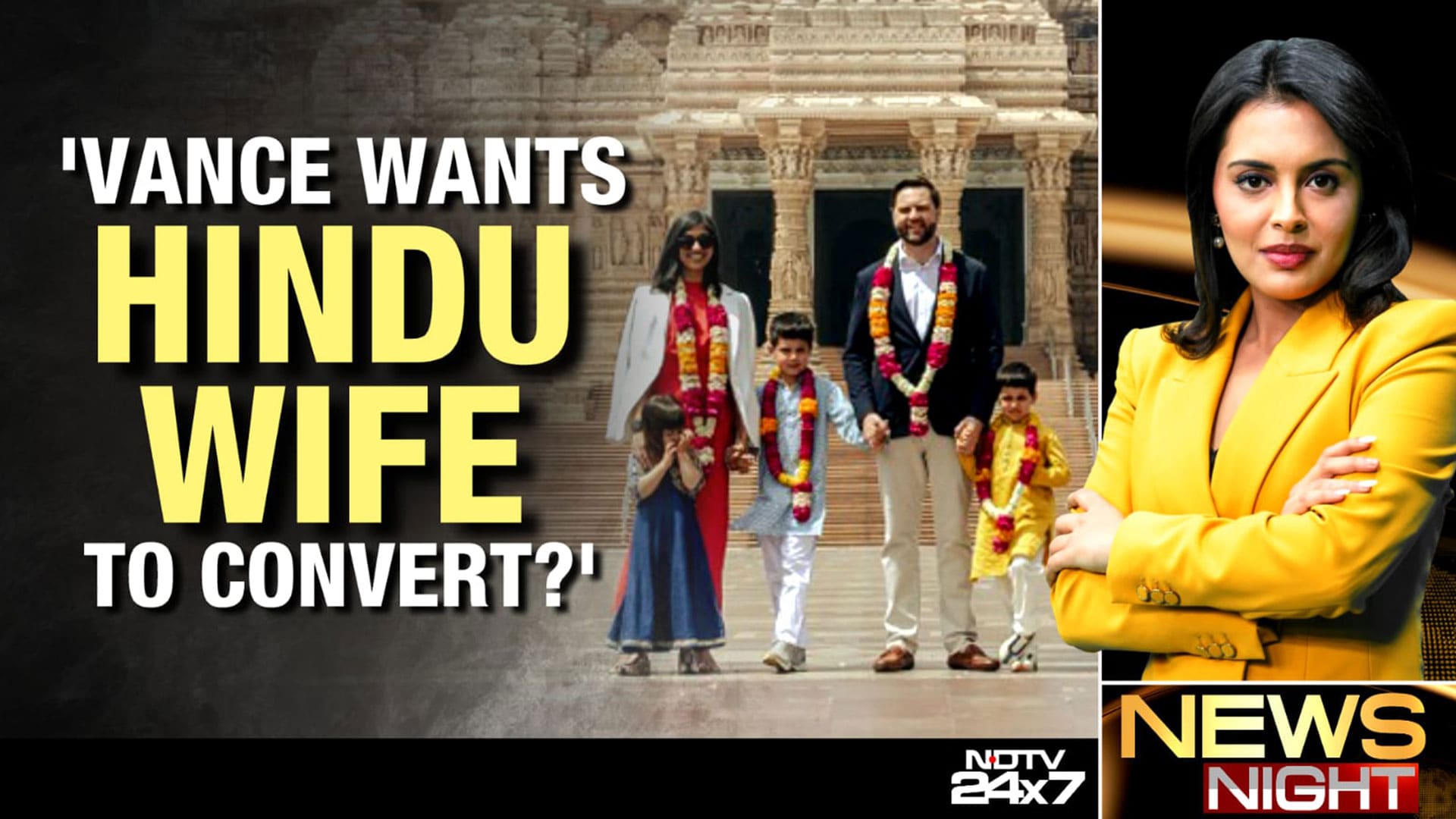 US VP JD Vance: 'I Hope My Hindu-Raised Wife Embraces Christianity'