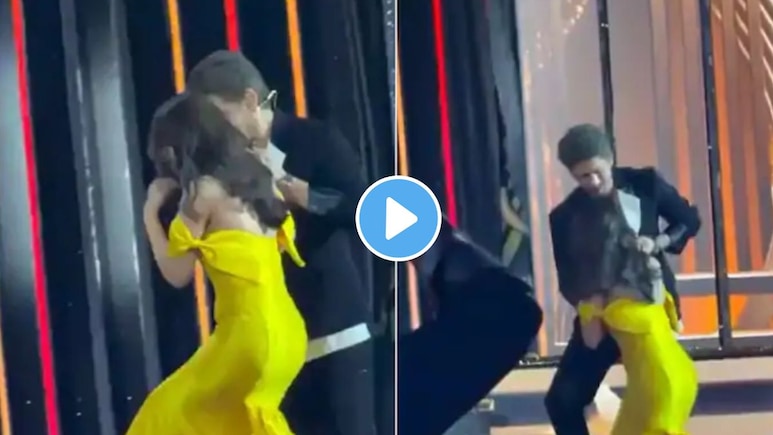 Video : जे अक्षय कुमारला जमलं नाही..ते शाहरुखने केलं, 'लापता लेडीज' फेम नितांशी गोयल स्टेजवर पडता पडता वाचली