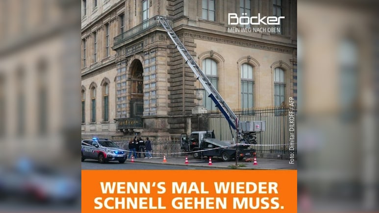 "When You Need To Move Fast": German Lift Maker Turns Louvre Heist Into Ad "When You Need To Move Fast": German Lift Maker Turns Louvre Heist Into Ad