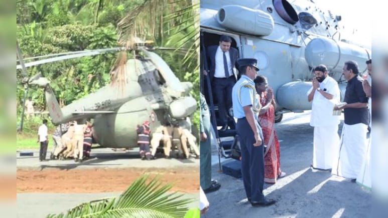 Video: Helipad Sinks As President Murmu's Chopper Lands In Kerala