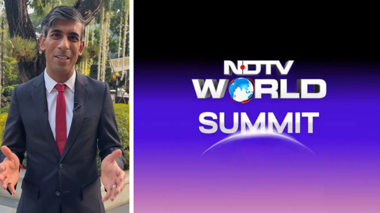NDTV वर्ल्‍ड समिट में हिस्सा लेने भारत पहुंचे ऋषि सुनक, जारी किया खास वीडियो मैसेज