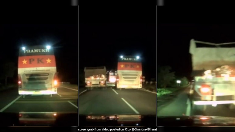 Dashcam Video Captures Narrow Escape On Bengaluru-Hyderabad Highway Dashcam Video Captures Narrow Escape On Bengaluru-Hyderabad Highway