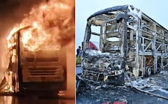 20 Dead As Hyderabad-Bengaluru Bus Catches Fire, Door Jammed After Crash