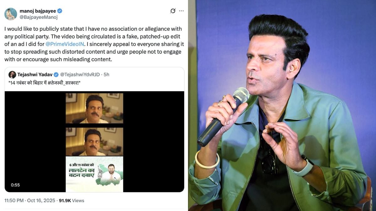 Manoj Bajpayee Denounces Fake Political Video: Actor Clarifies No Association with RJD Ahead of Bihar Elections