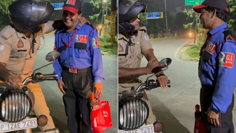 करवाचौथ पर घर जाने में लेट हो गया पति, पुलिस वाले ने रास्ते में रोककर पूछे सवाल, फिर जो किया, Video दिल जीत लेगा
