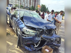 Video: Speeding BMW Rams Bike In Hyderabad. Woman Injured, Driver On The Run